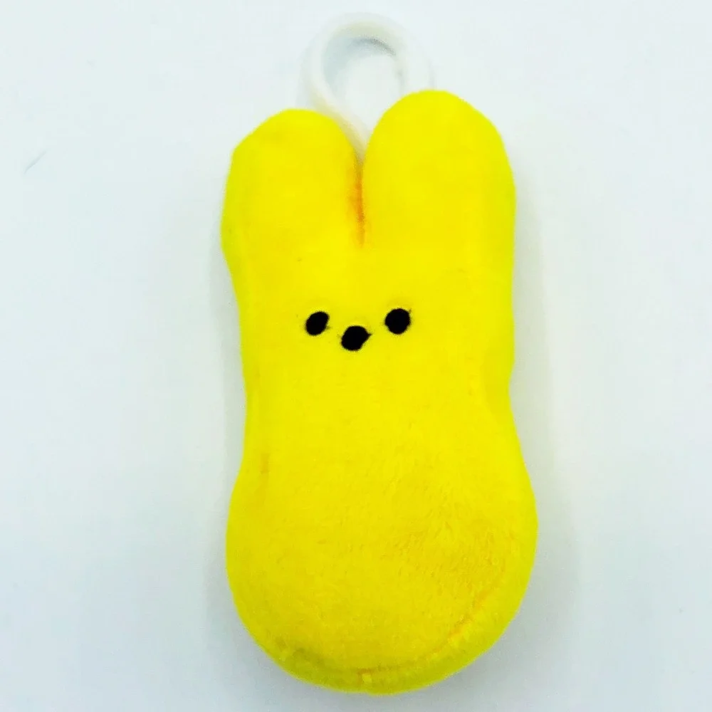 Yellow Peeps Bunny Clip On Plush 4.25